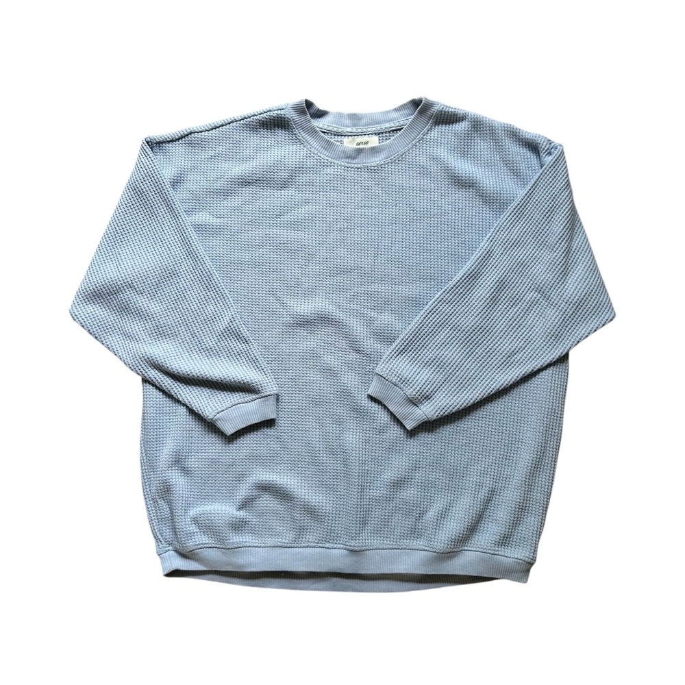 Aerie Blue Crewneck Sweater Soft Relaxed Fit